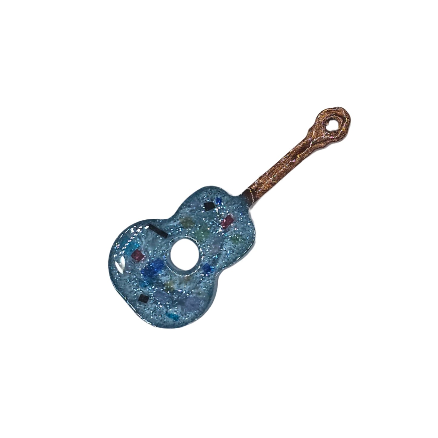 Lover Blue Eras Tour Confetti Guitar Keychain